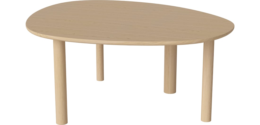Bolia Masă de Dining Latch Stejar Alb Pigmentat, Masiv 146,50×170×74 cm 1