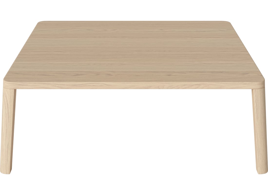 Bolia Masă de Cafea Graceful 90×90×H32 cm Stejar Alb Uluit, Masiv 2