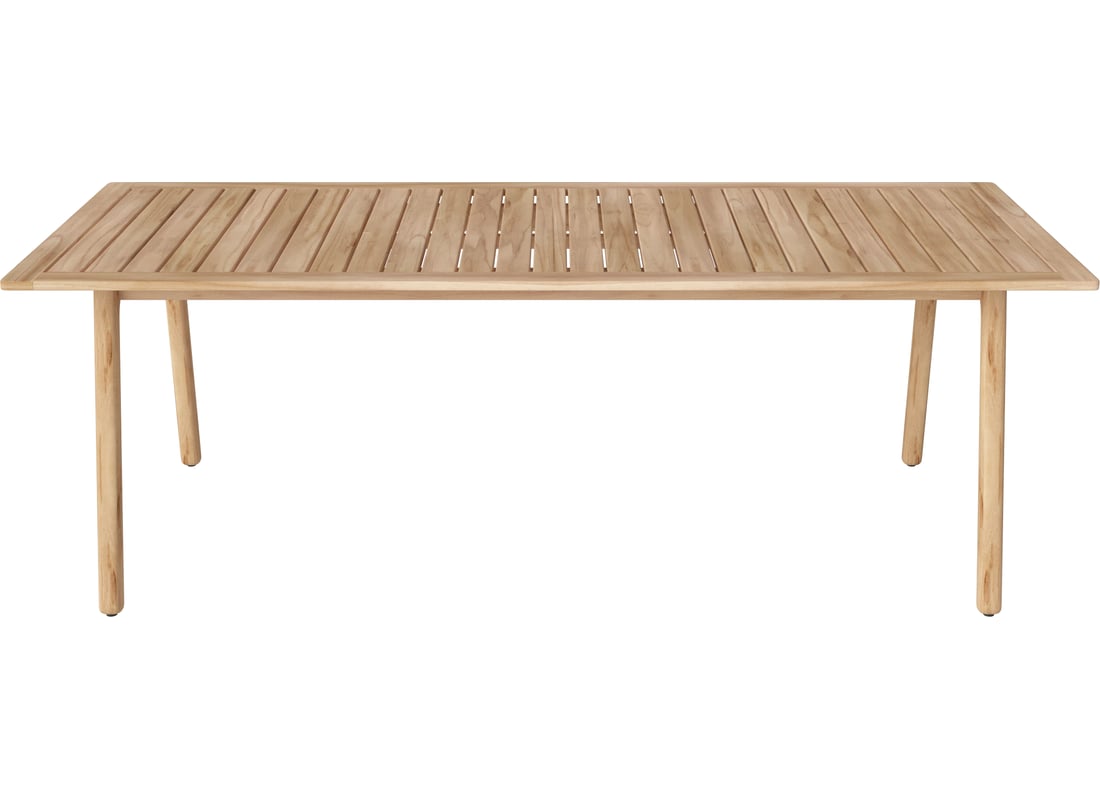 Bolia Masă de Grădină Patio Lemn de Tec Natural, Masiv 90×220×74 cm 2