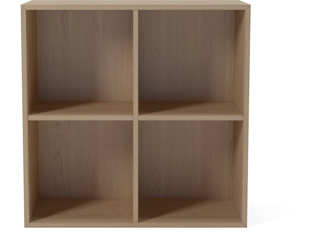 Bolia Modul Raft Case 2x2 – 28 cm Alb Pigmentat Olierat Stejar, Furnir 70x28x70 cm 2