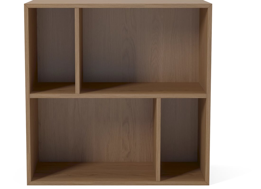 Bolia Modul Raft Case 2x2 cu Raft – 28 cm Olierat Stejar, Furnir 70x28x70 cm 2