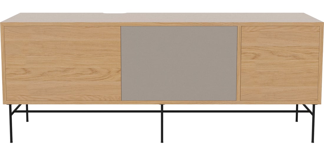 Bolia Mobilă HiFi Case cu Soclu - Mare, 35 cm Stejar Uluit, Furnir Lățime 135 cm Adâncime 35 cm Înălțime 52,50 cm 1