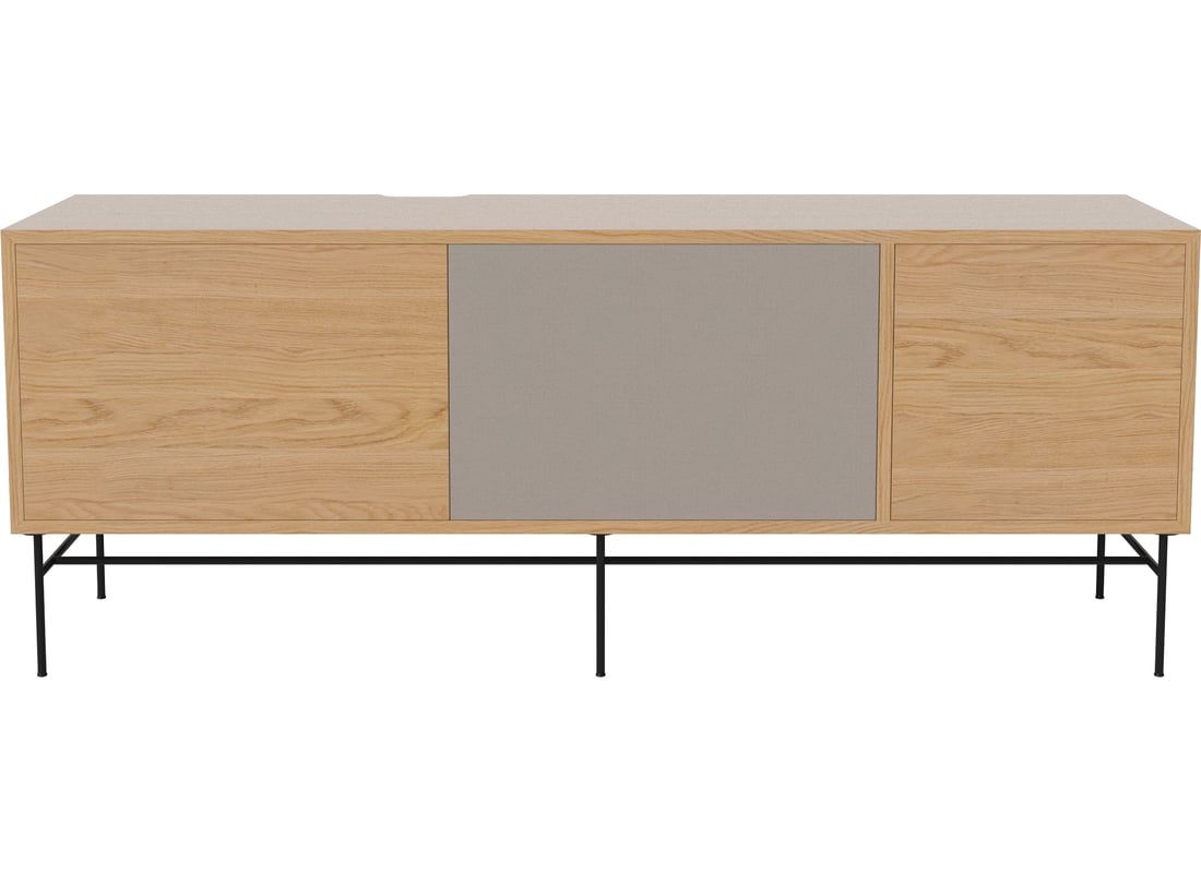 Bolia Mobilă HiFi Case cu Soclu - Mare, 35 cm Stejar Uluit, Furnir Lățime 135 cm Adâncime 35 cm Înălțime 52,50 cm 2