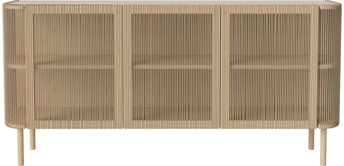 Bolia Comoda Cord Stejar Uluit Alb, Masiv 168×45×80 cm 1