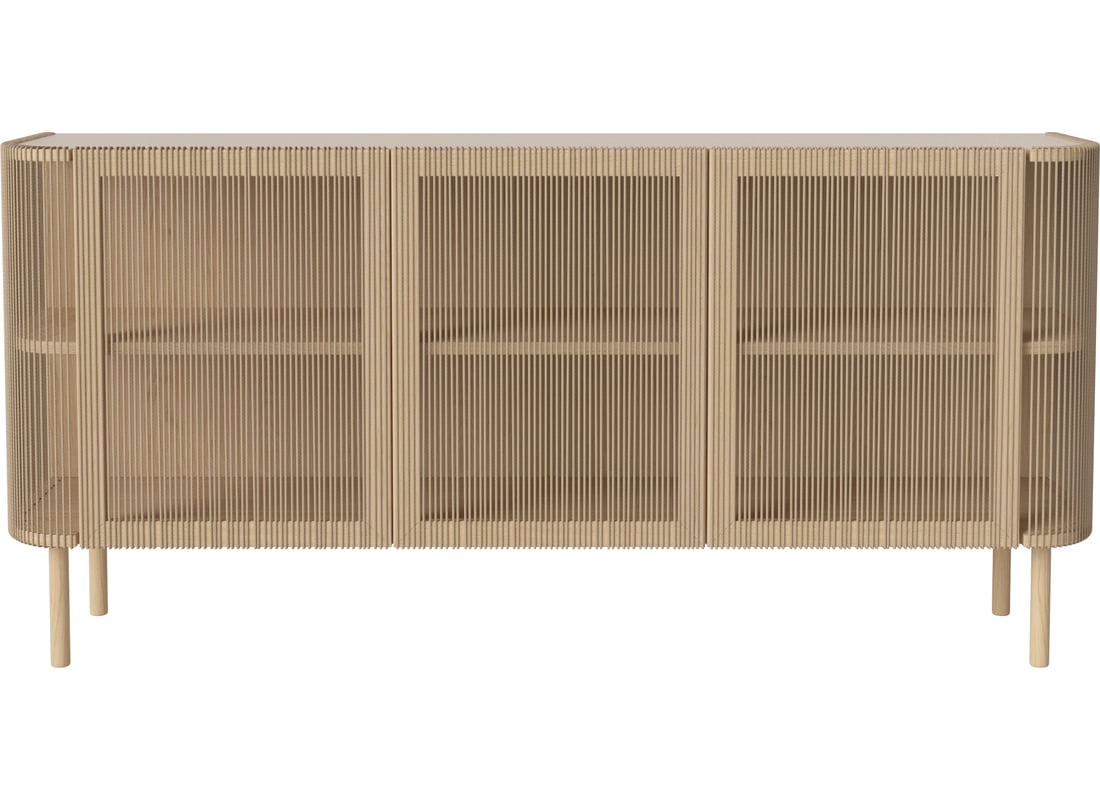 Bolia Comoda Cord Stejar Uluit Alb, Masiv 168×45×80 cm 2