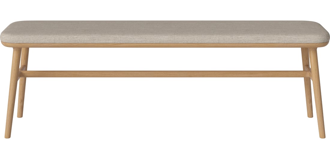Bolia Bancă Flor 140 cm Baize Netedă, Nisip 1