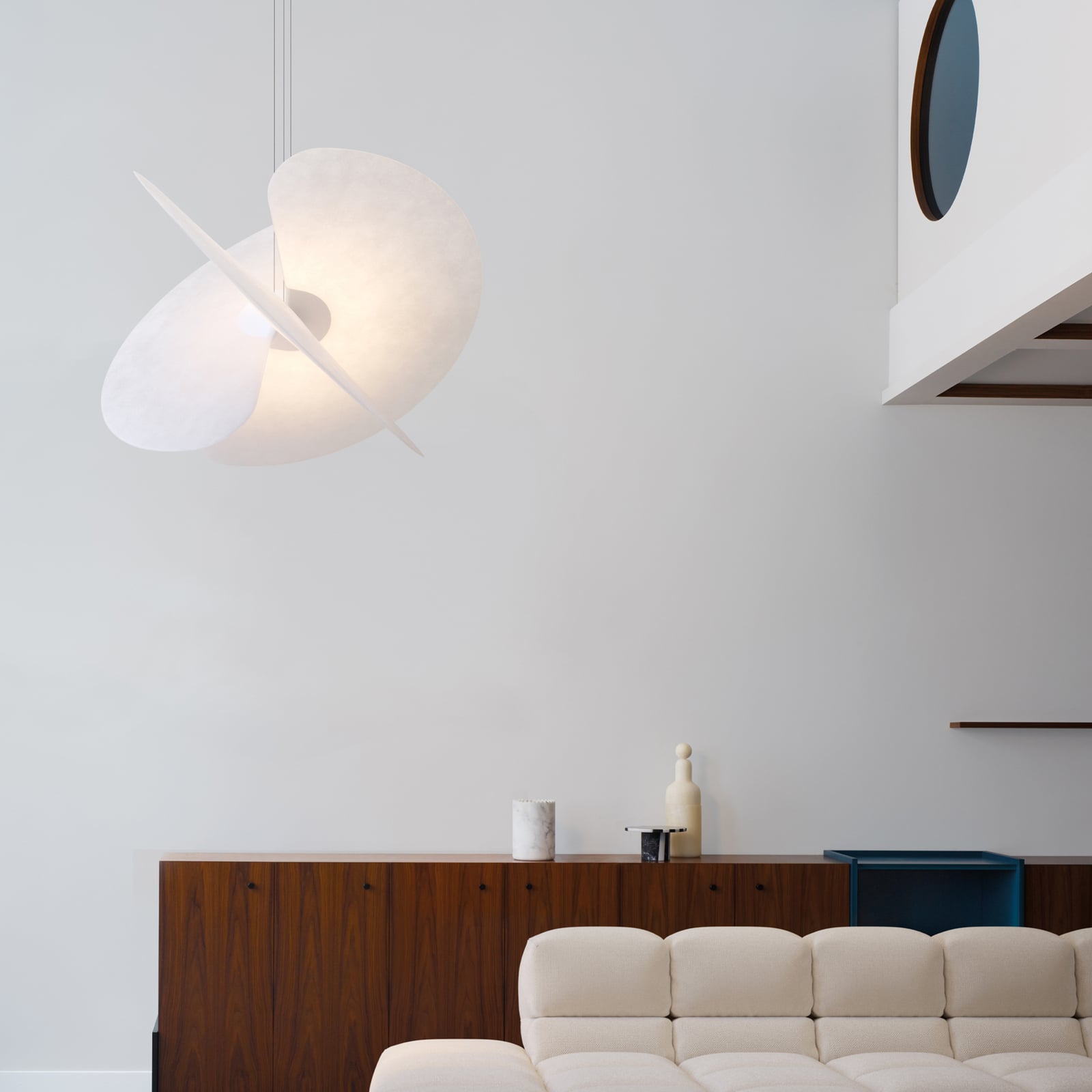 Luceplan lustră Levante | Led albă 54 w | Ø 90 cm