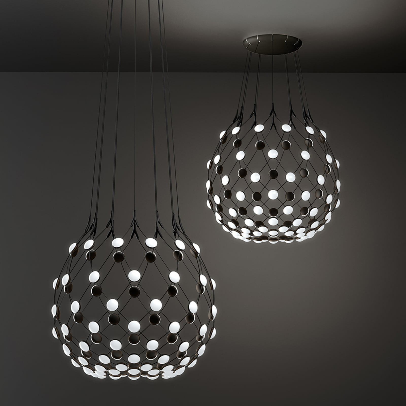 Luceplan lustră Mesh | Fără fir Bluetooth 2 m | Ø 100 cm