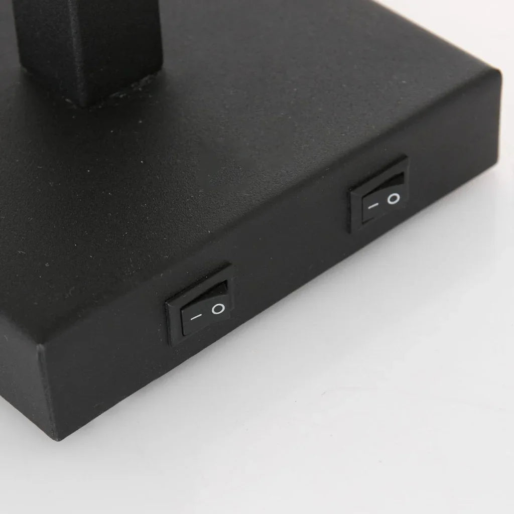 Lampă de perete Stang 8208ZW Negru + Abajur Velur Albastru