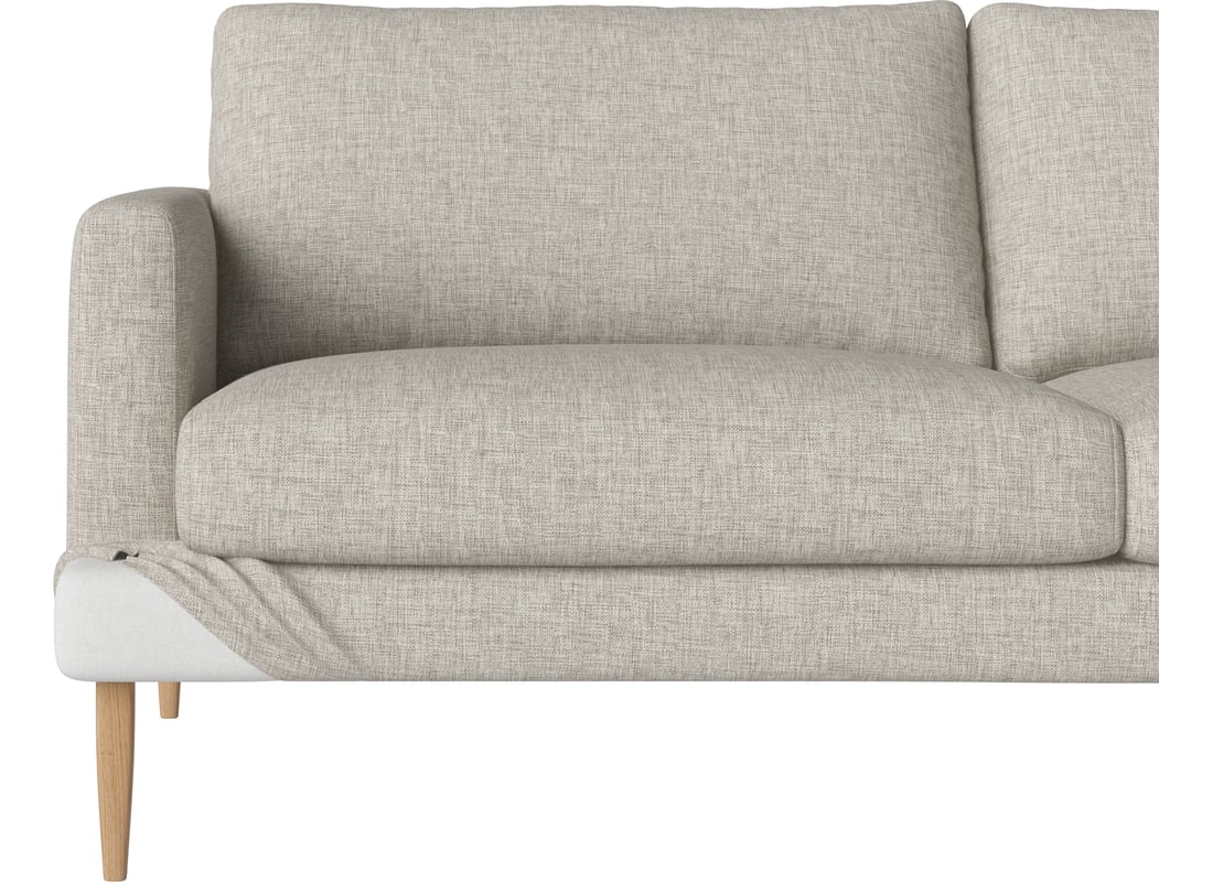 Bolia Husă Canapea Modulară Veneda Slim cu 6 Module și Colț Deschis - Stânga | Nantes - Țesătură Netedă, Nisip | 48×23×88 cm