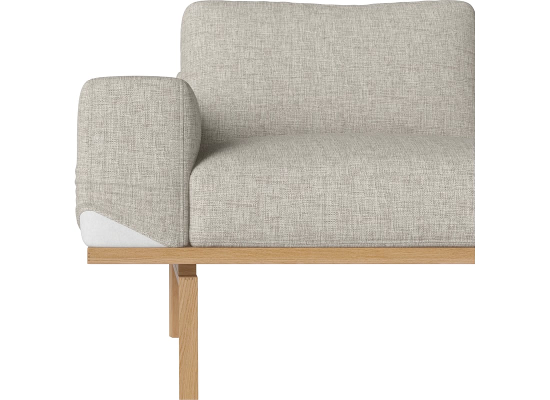 Bolia Husă Canapea Tip Daybed Elton | Nantes - Pânză Netedă, Nisip | 207×100×42 cm