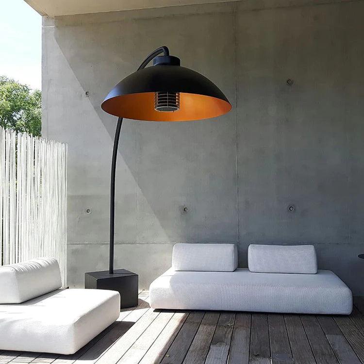 Incalzitor de terasa cu dome + lampa / Negru - Heatsail - PARIS14A.RO
