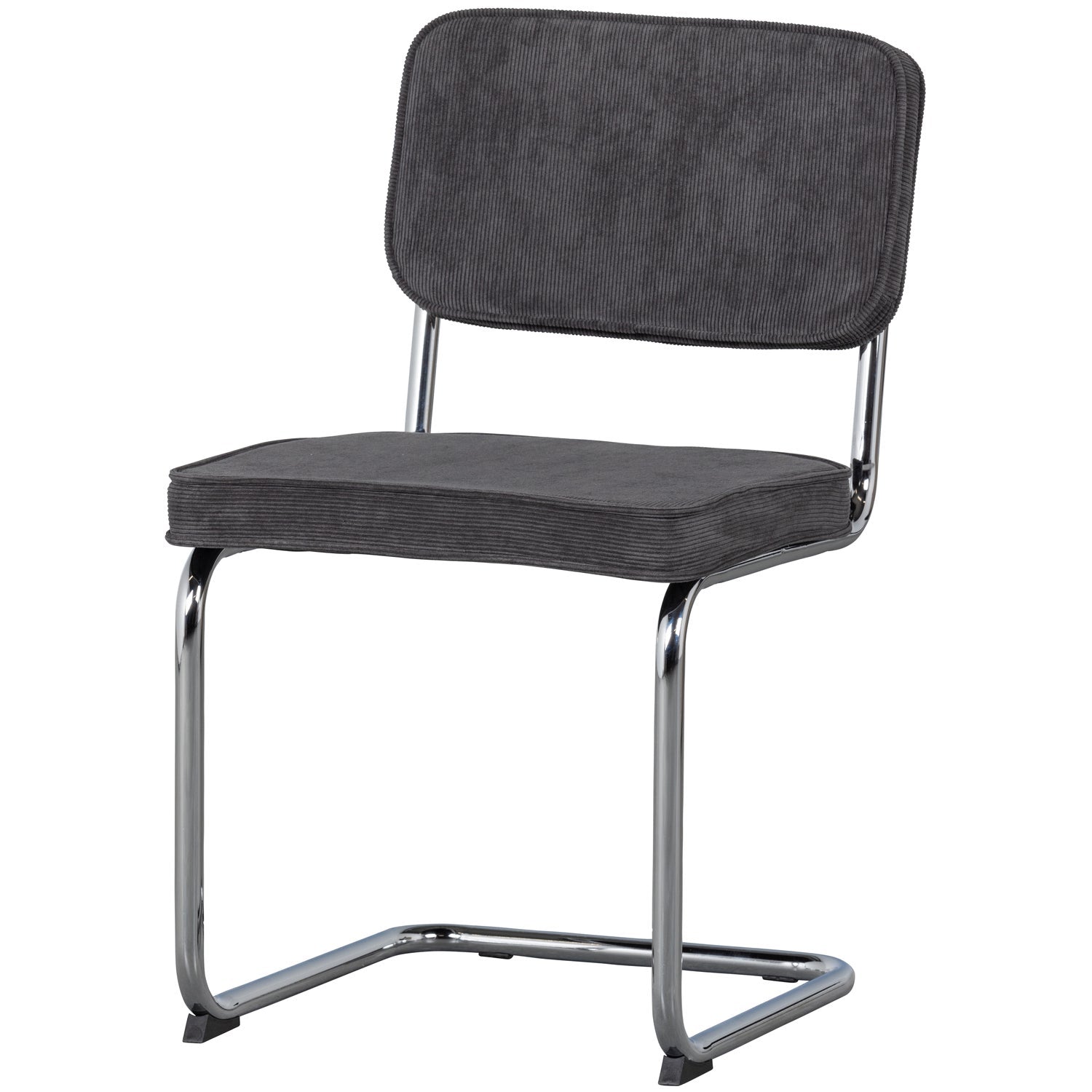 CORDUROY TUBE FRAME CHAIR RIBCORD ANTHRACITE