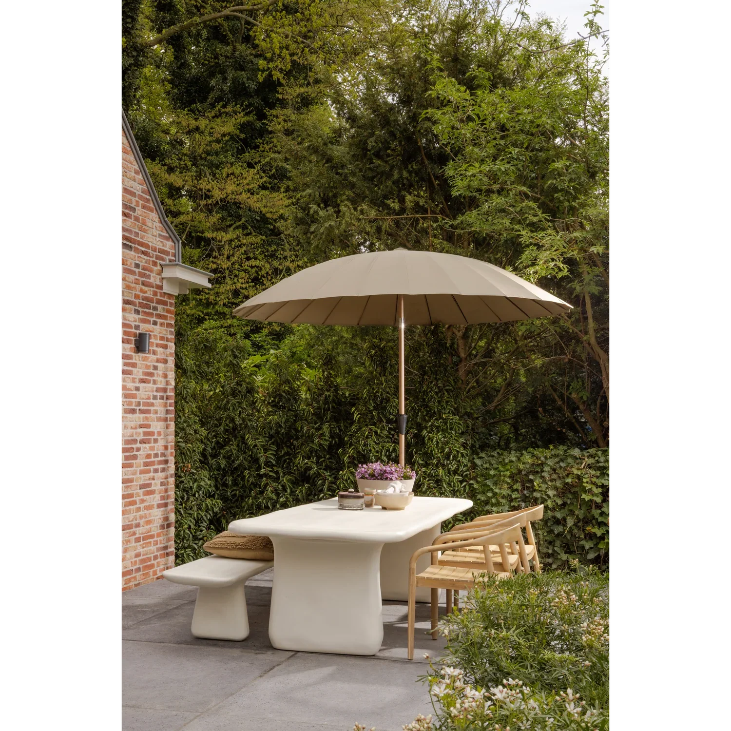 LOGGIA GARDEN TABLE REINFORCED FIBER NATURAL 240x100CM