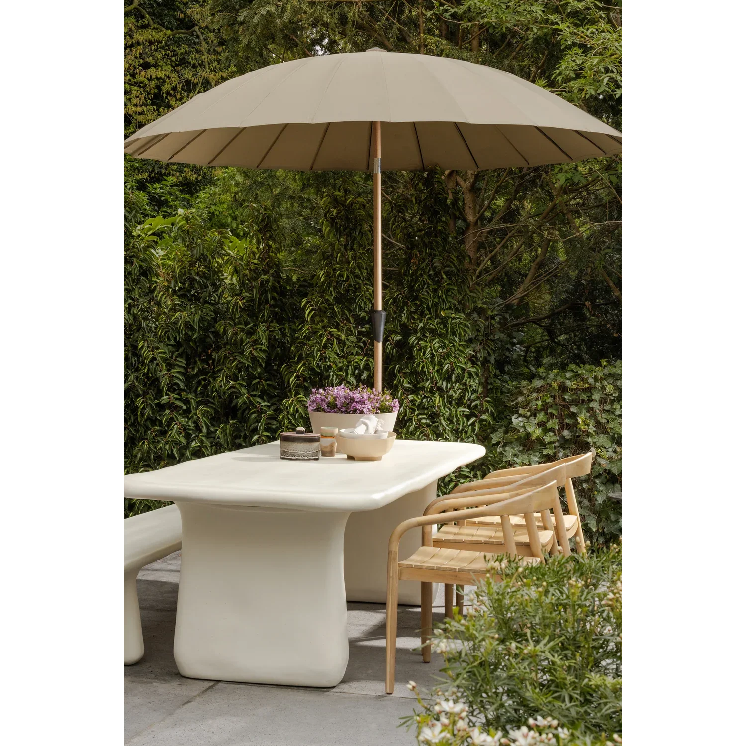 LOGGIA GARDEN TABLE REINFORCED FIBER NATURAL 240x100CM