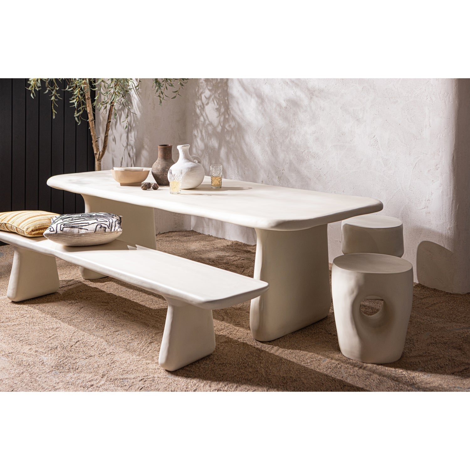 WOOOD masuta cafea gradina AUR | Fiber Reinforced Polymer | Natural | 50x40x40 cm