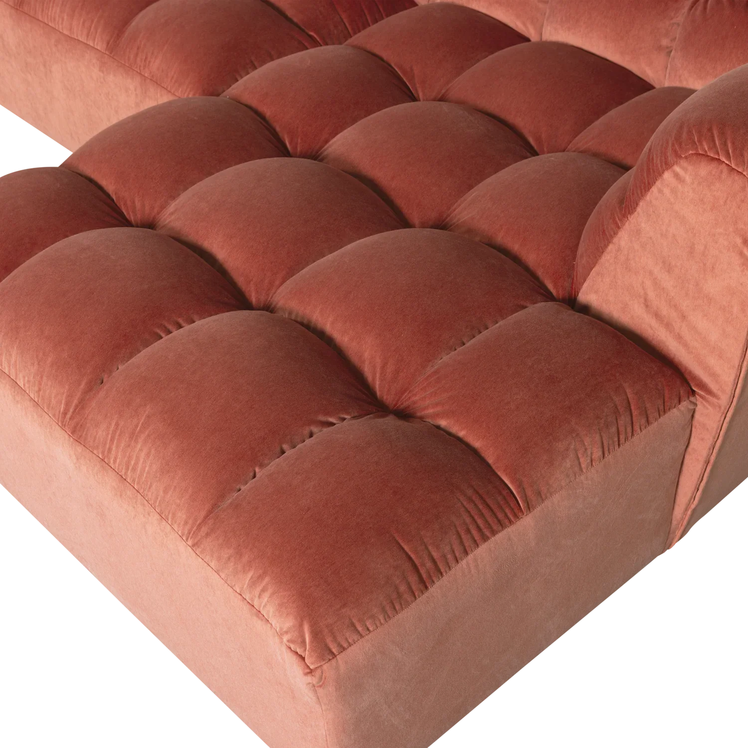 ALLURE CHAISE LONGUE RIGHT WASHED VELVET BLUSH