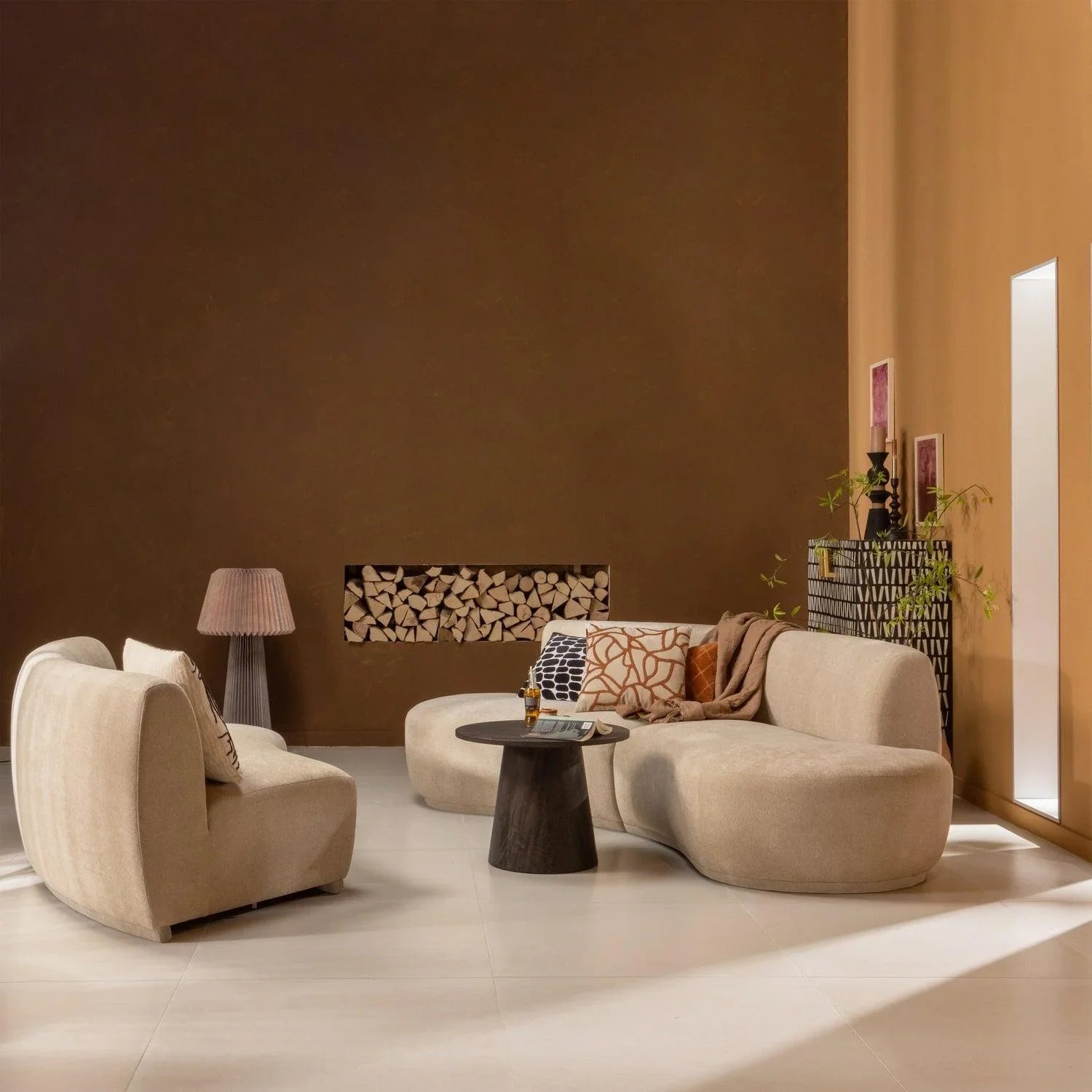 BATAVIER HALF ROUND SOFA NATURAL