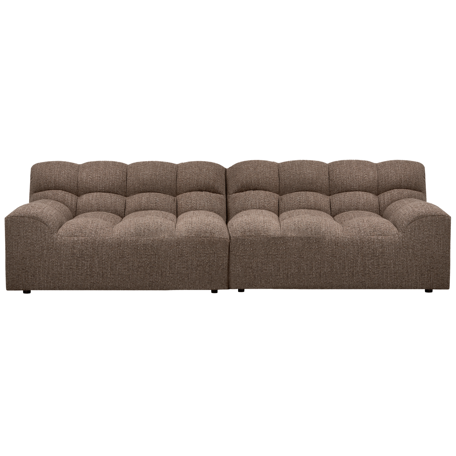 WOOOD canapea 3 locuri ALLURE | 94% Pes / 6% Ny | Maro inchis | 79x280x86 cm