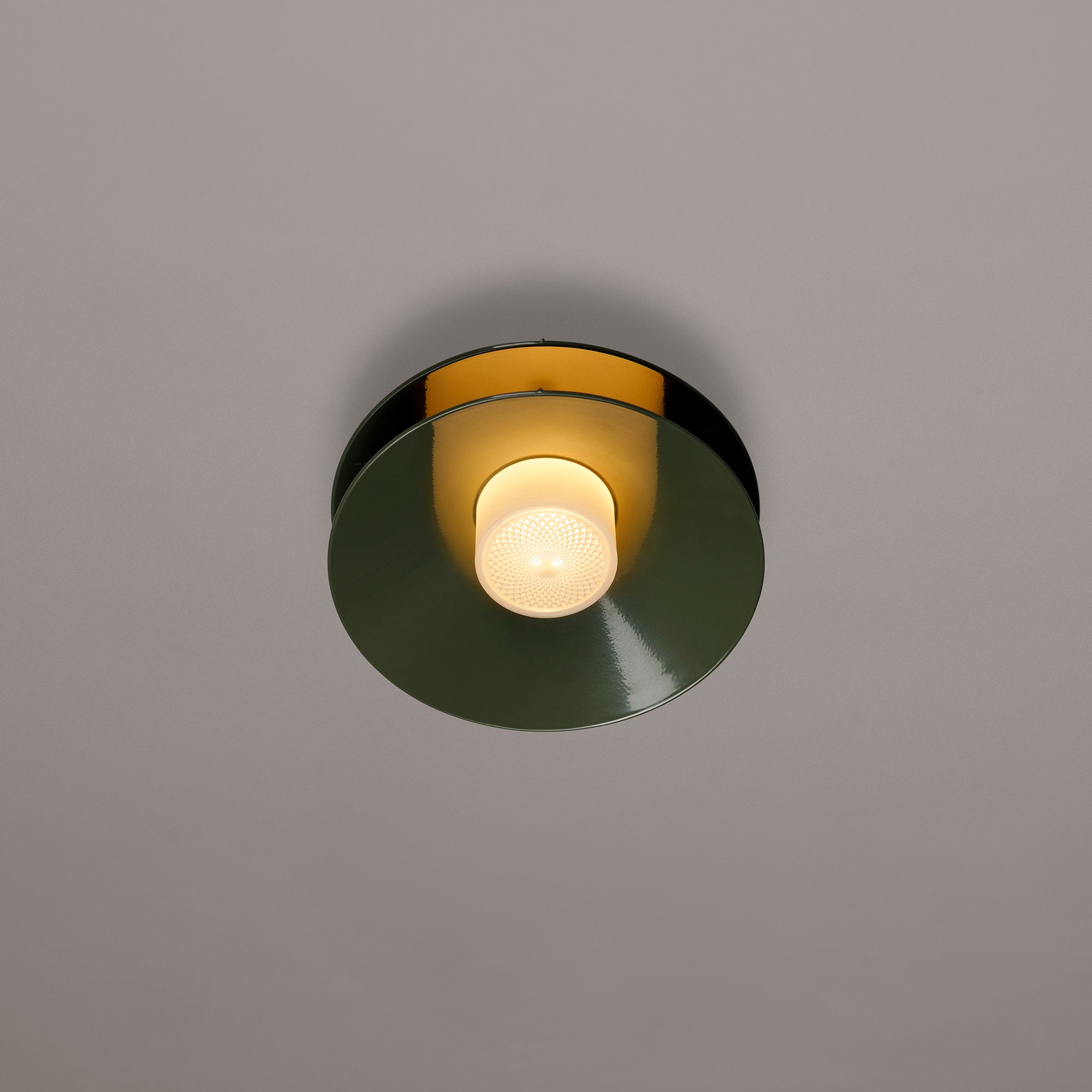 Minale plafonieră 2Shades | aluminiu lăcuit, rășină opal | bec G9 dimabil inclus