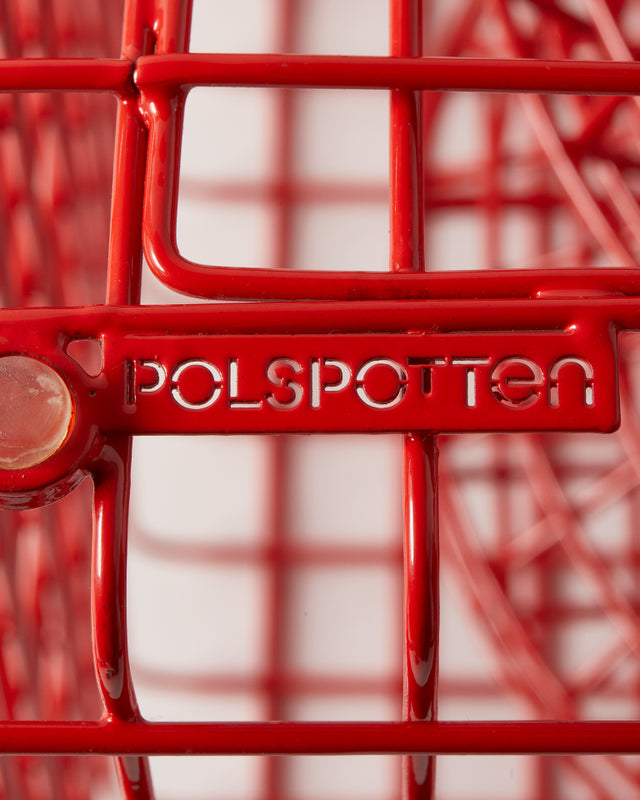 Taburet Wire Zig Zag – Design Iconic Pols Potten - Rosu - 40x40x47 cm