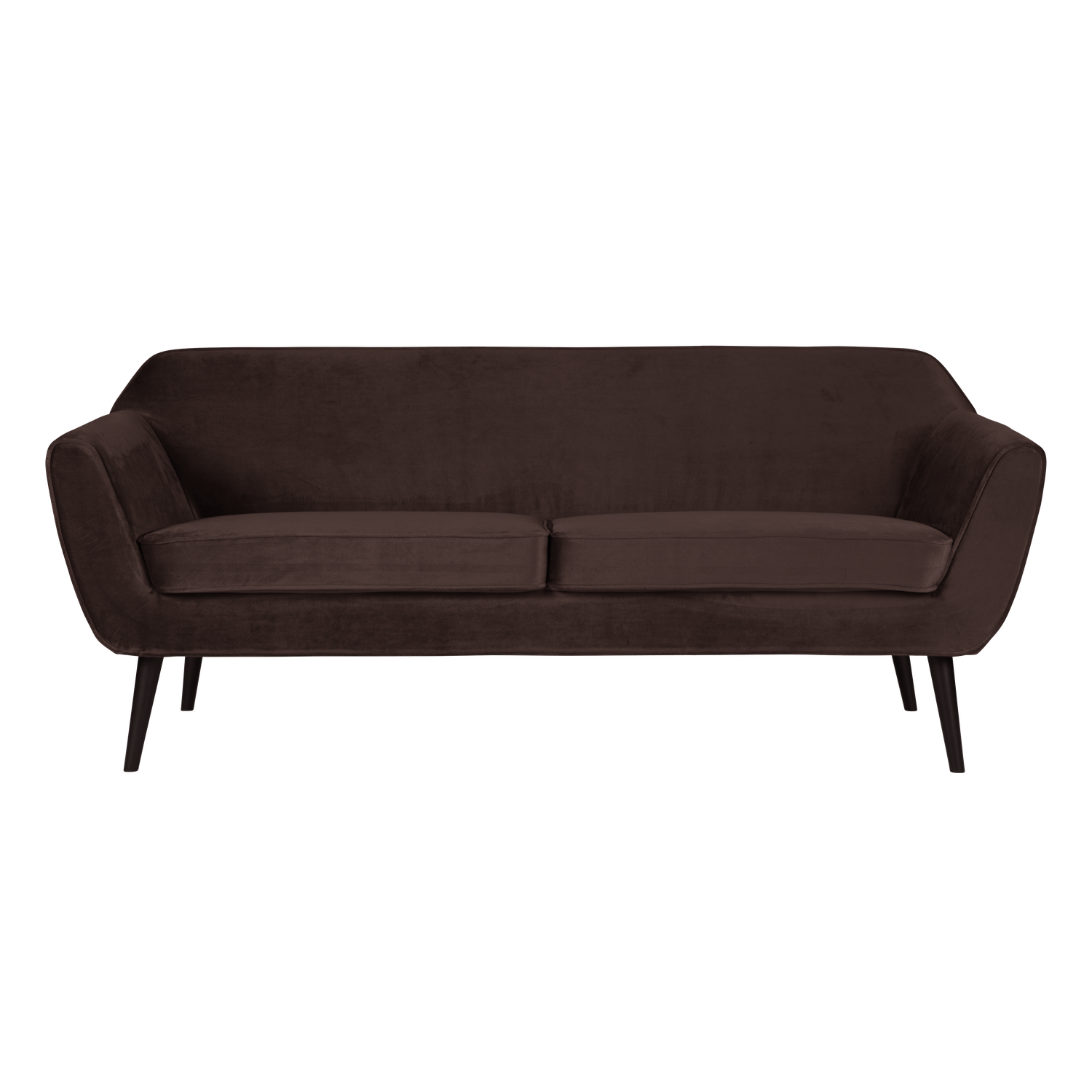WOOOD canapea 2 locuri ROCCO | Poliester | Maro inchis | 75x187x82 cm