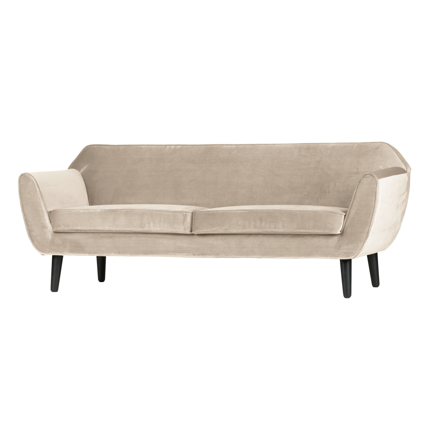 WOOOD canapea 2 locuri ROCCO | Poliester | Alb murdar | 75x187x82 cm