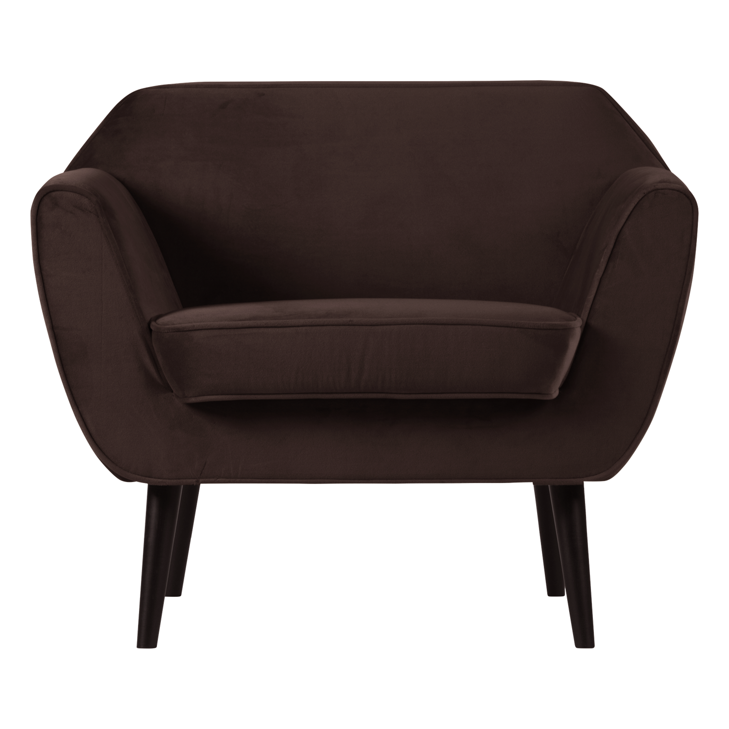 WOOOD fotoliu ROCCO ARMCHAIR VELVET DARK | 100% Pes | Maro inchis | 75x92x81 cm