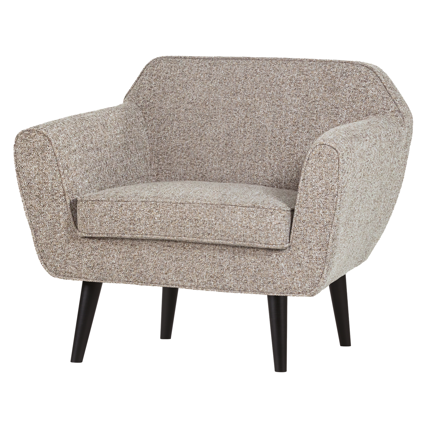 WOOOD fotoliu ROCCO ARMCHAIR WOVEN FABRIC | 94% Pes / 6% Ny | Maro | 75x92x81 cm