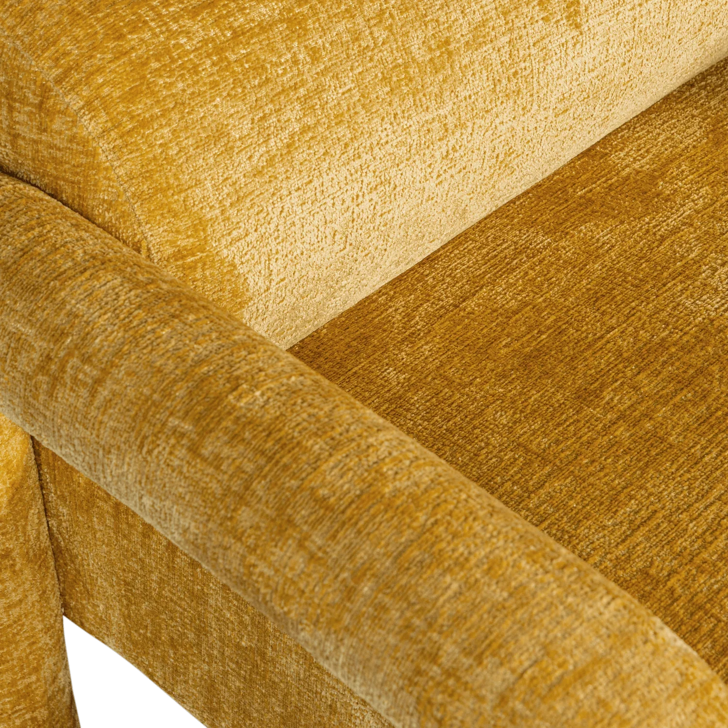 LENNY ARMCHAIR IN ROUGH TEXTURE GOLD/YELLOW