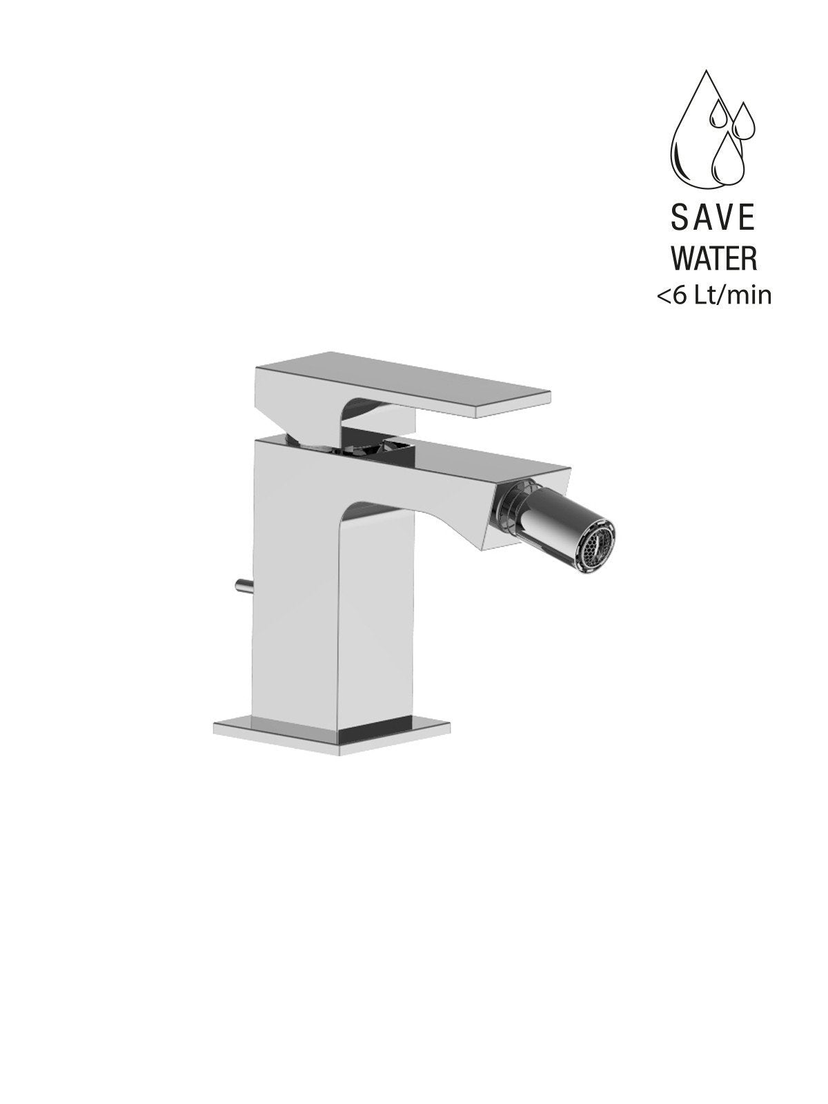 Fratelli Frattini Baterie bideu cu ventil VitaDue 35103 | Alama | Crom