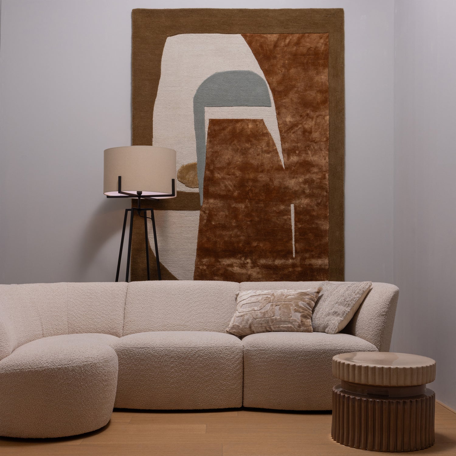 WOOOD canapea 3 locuri COCO | 100% Pes | Creme | 70x230x138 cm