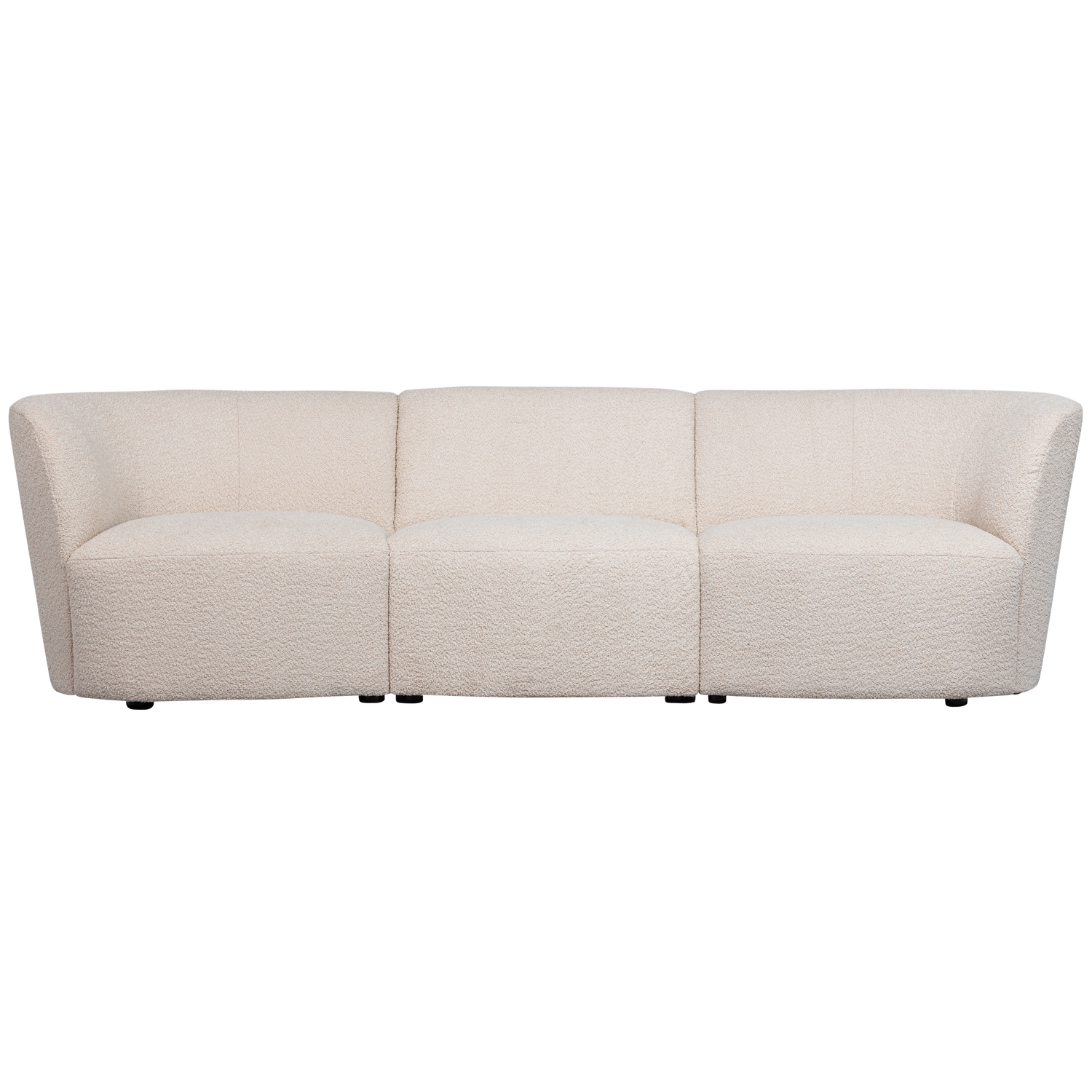 WOOOD canapea 3 locuri COCO | 100% Pes | Creme | 70x227x72 cm