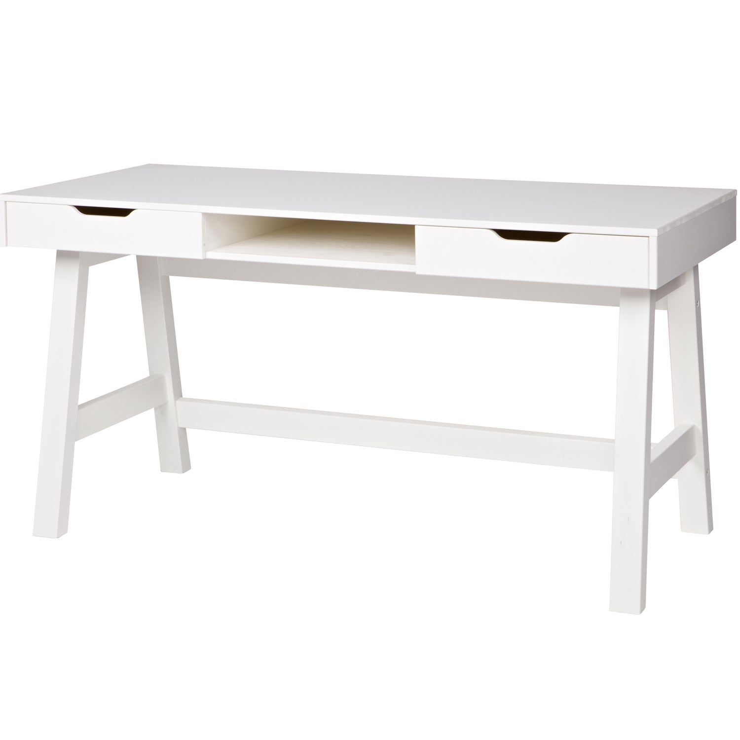 WOOOD birou NIKKI | pin | Alb | 75x140x62 cm