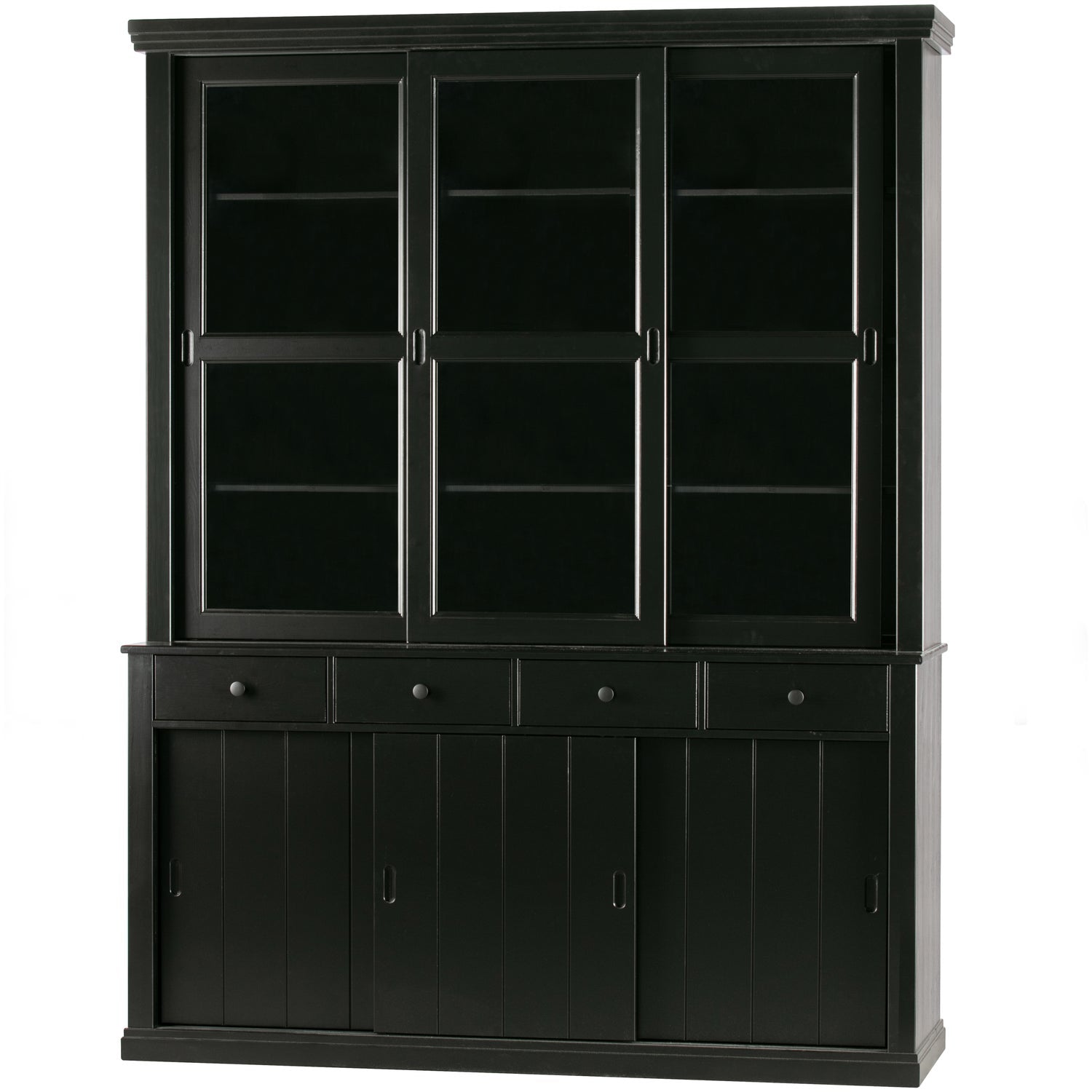 WOOOD dulap LAGOS | Pin | Negru | 214x166x48 cm
