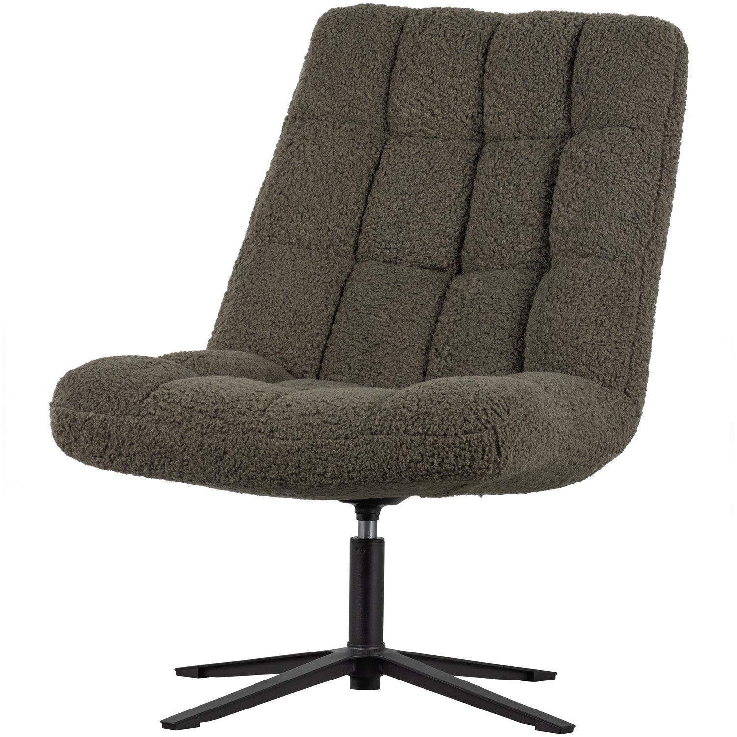 WOOOD fotoliu JOB SWIVEL ARMCHAIR TEDDY | 100% Pes | Verde | 101x70x85 cm