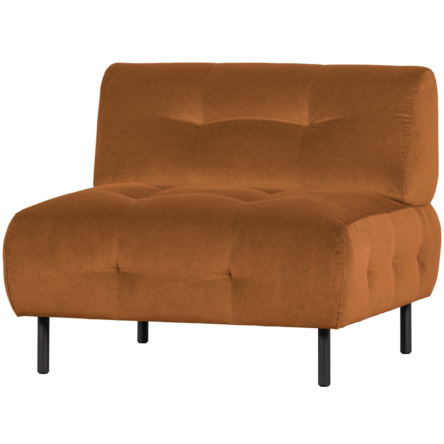 WOOOD fotoliu LLOYD ARMCHAIR VELVET CINNAMON | 80% Pes / 20% Cot | Cinnamon | 75x90x90 cm