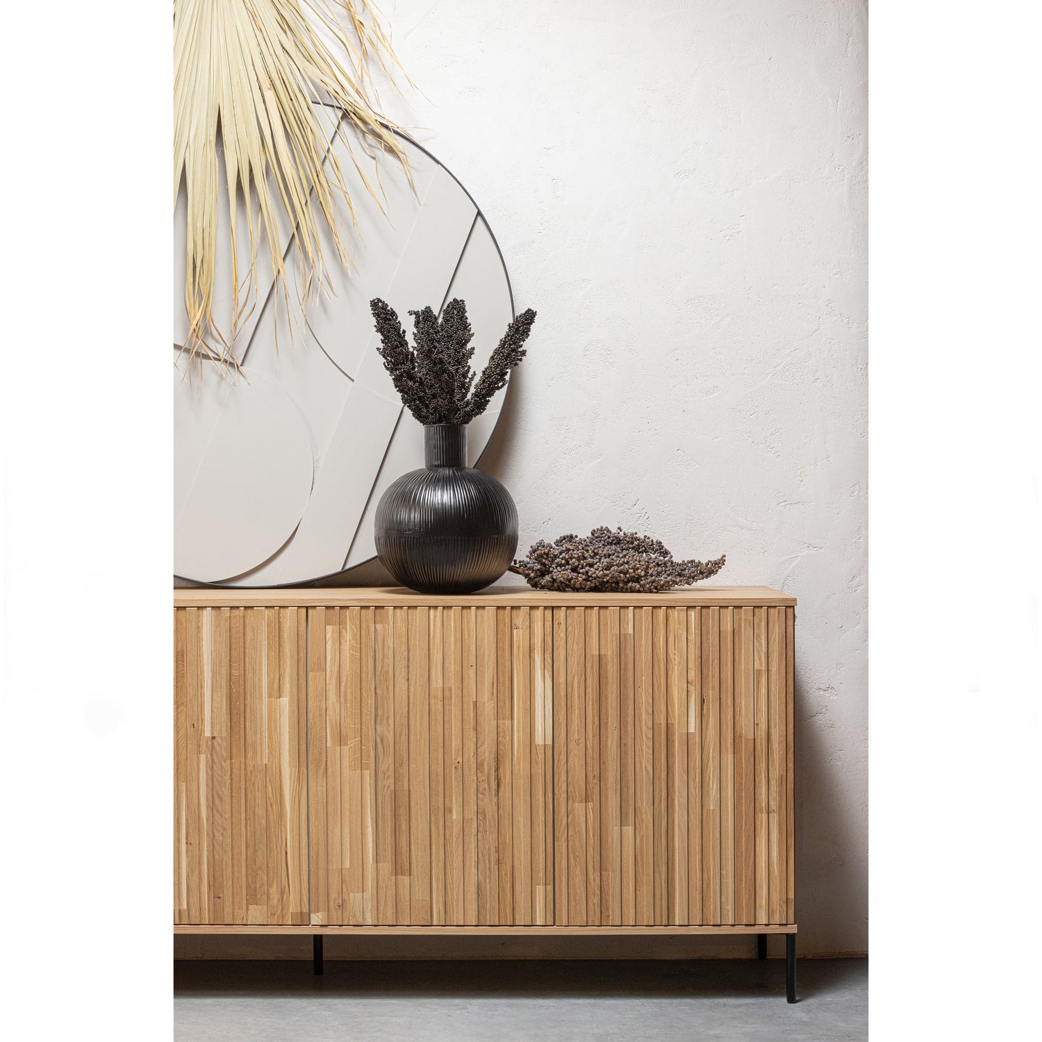 WOOOD consola NEW GRAVURE SIDEBOARD 200 CM | Stejar | Natural | 85x200x44 cm