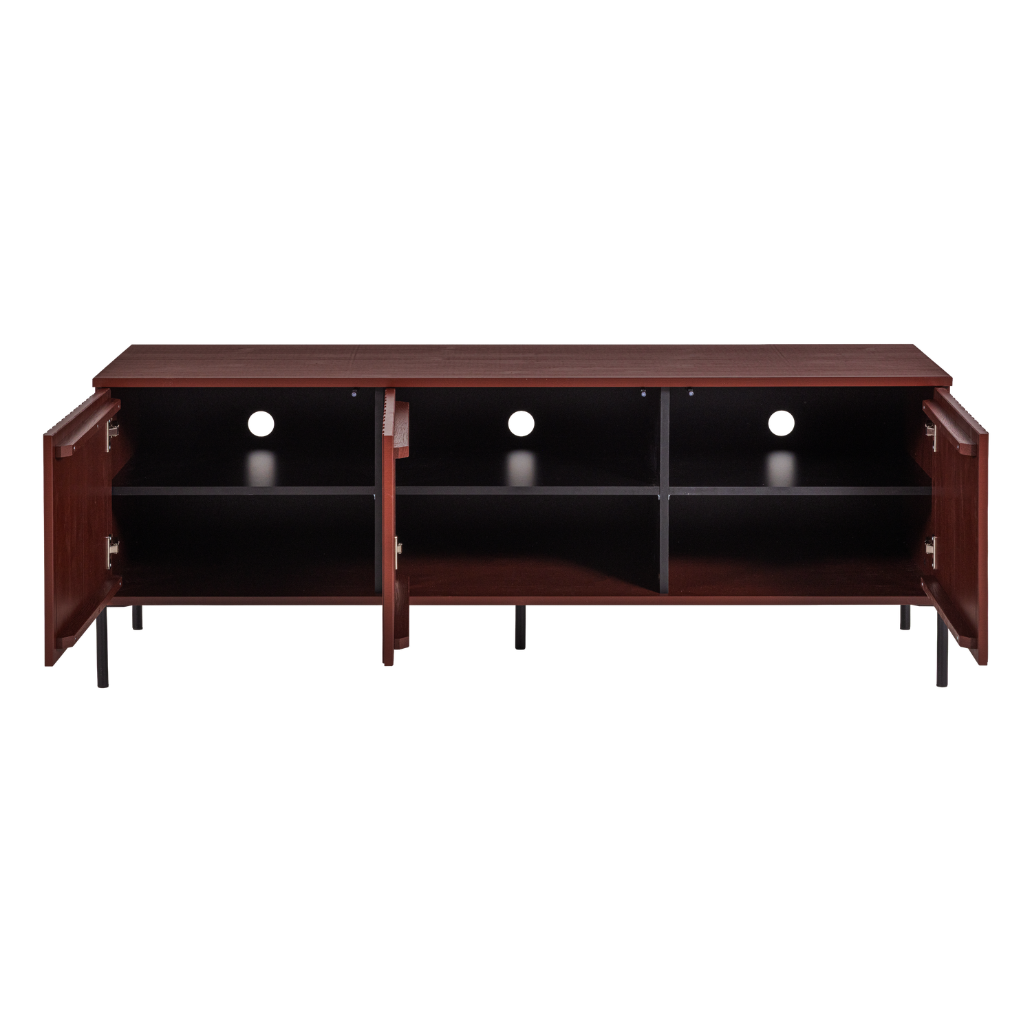 WOOOD mobila TV NEW GRAVURE | Pin | Burgund | 56x150x44 cm