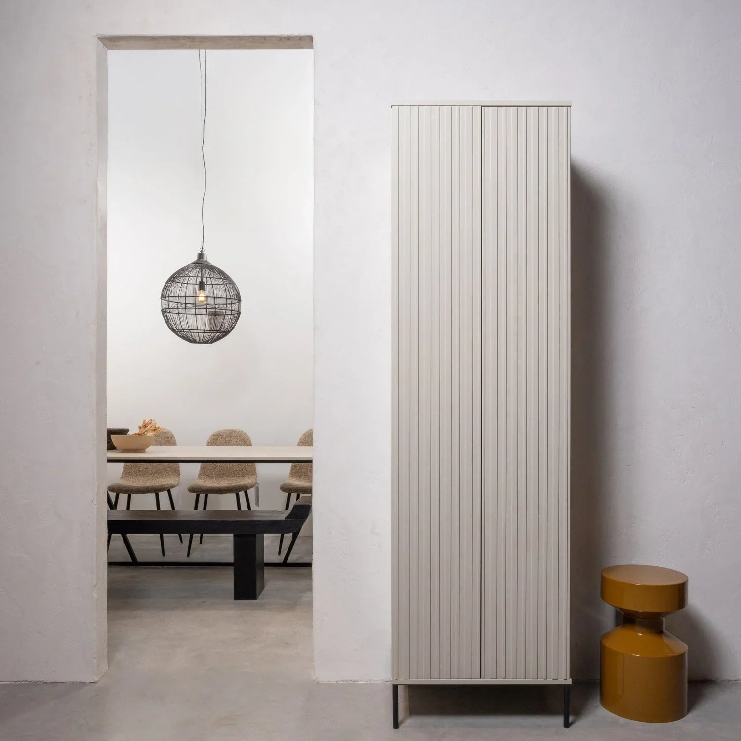 FERRY SIDE TABLE METAL HONEY YELLOW