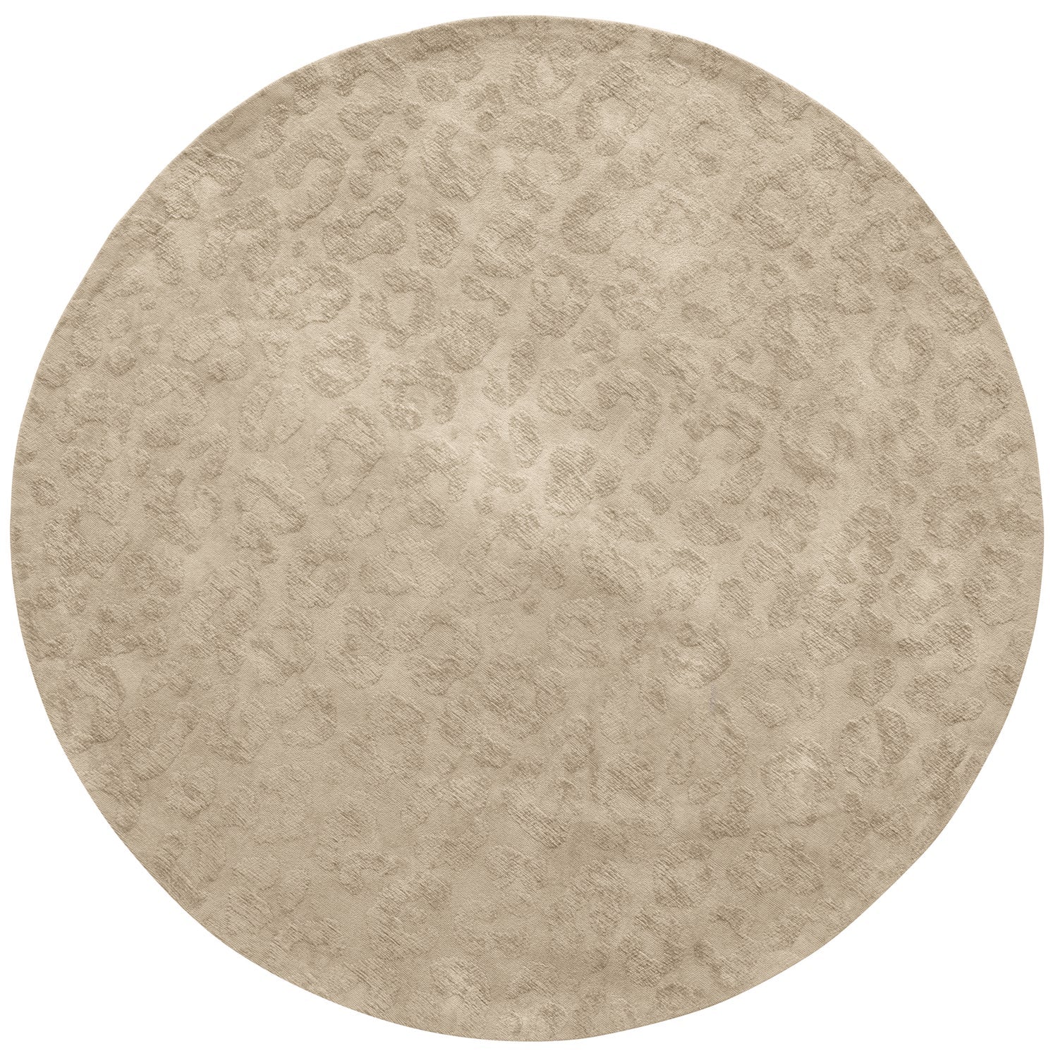 CATO RUG ROUND WITH PANTHER DESIGN SAND Ø150CM