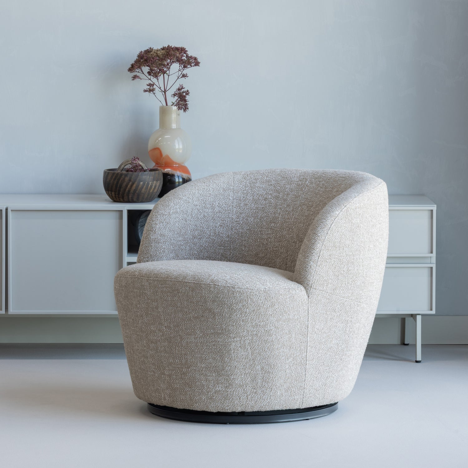 SERRA SWIVEL CHAIR NATURAL MELANGE