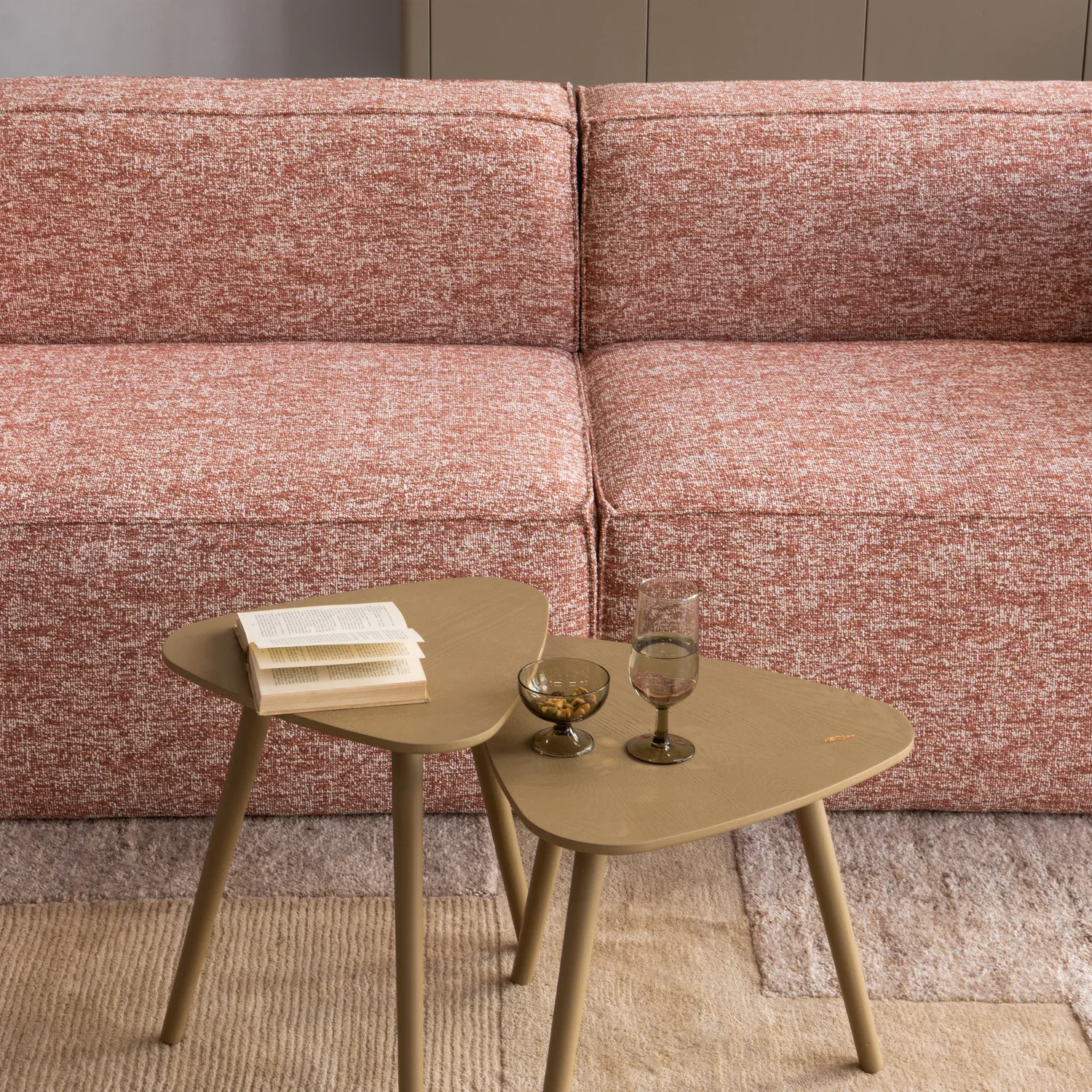 NILA SIDE TABLES WOOD MUD - SET OF 2