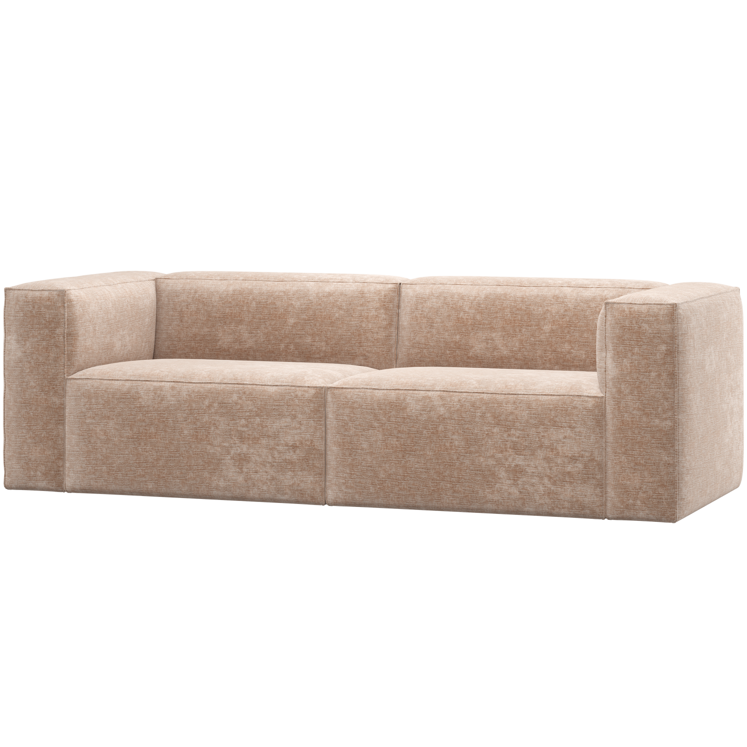 WOOOD canapea 3 locuri BEAN 3,5-SEATER CHENILLE VELVET | 100% Pes | Natural | 73x242x96 cm