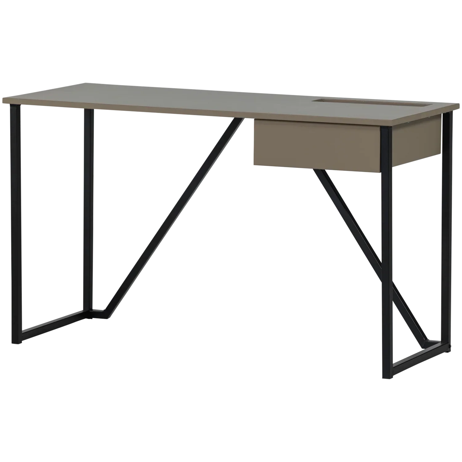 WOOOD birou New Julius pin Mud FSC, 126x53x75 cm 1