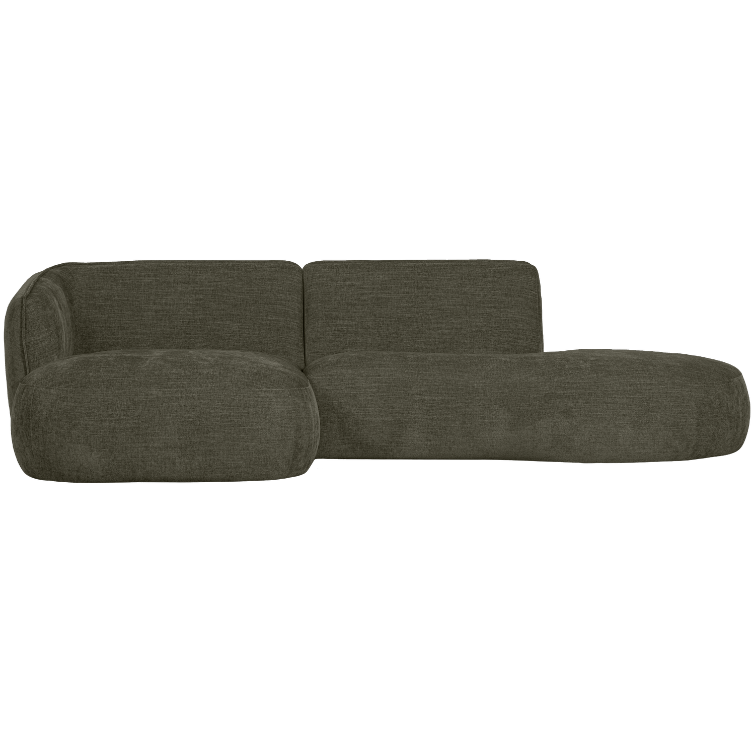 WOOOD canapea colt POLLY CHAISE LONGUE | 100% Pes | Verde | 71x275x150 cm