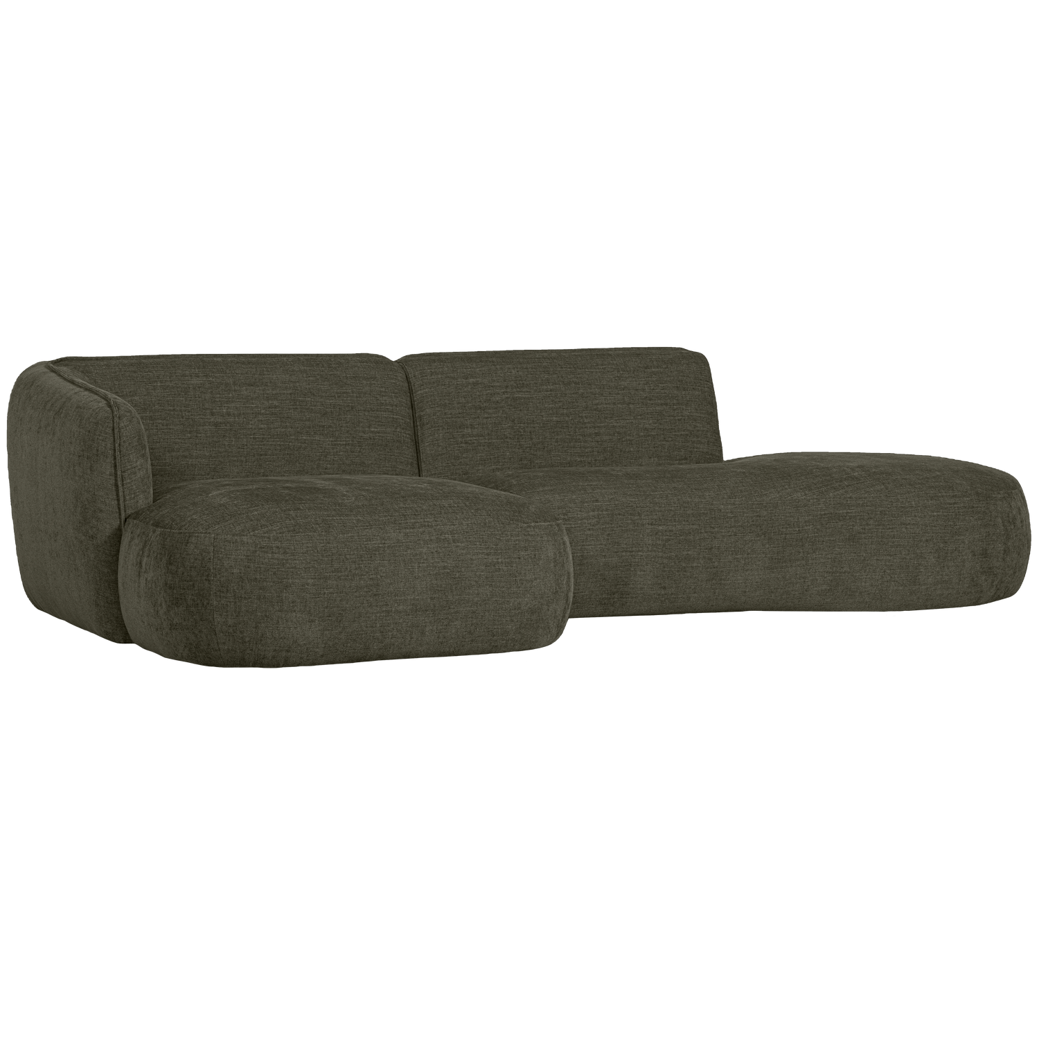WOOOD canapea colt POLLY CHAISE LONGUE | 100% Pes | Verde | 71x275x150 cm
