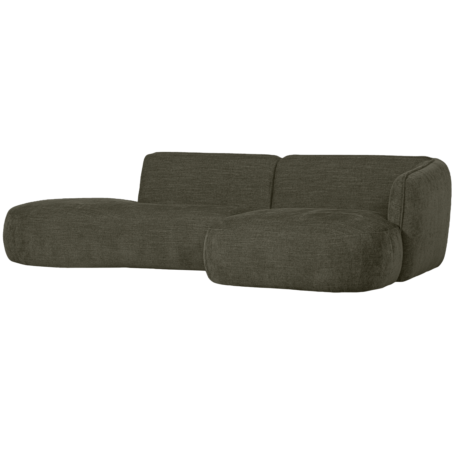 WOOOD canapea colt POLLY CHAISE LONGUE | 100% Pes | Verde | 71x275x150 cm