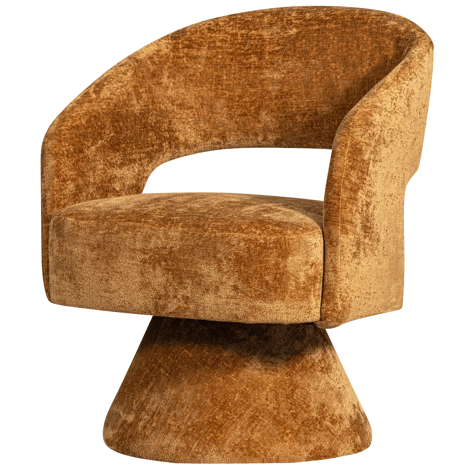 EBBA SWIVEL ARMCHAIR CHENILLE TERRA