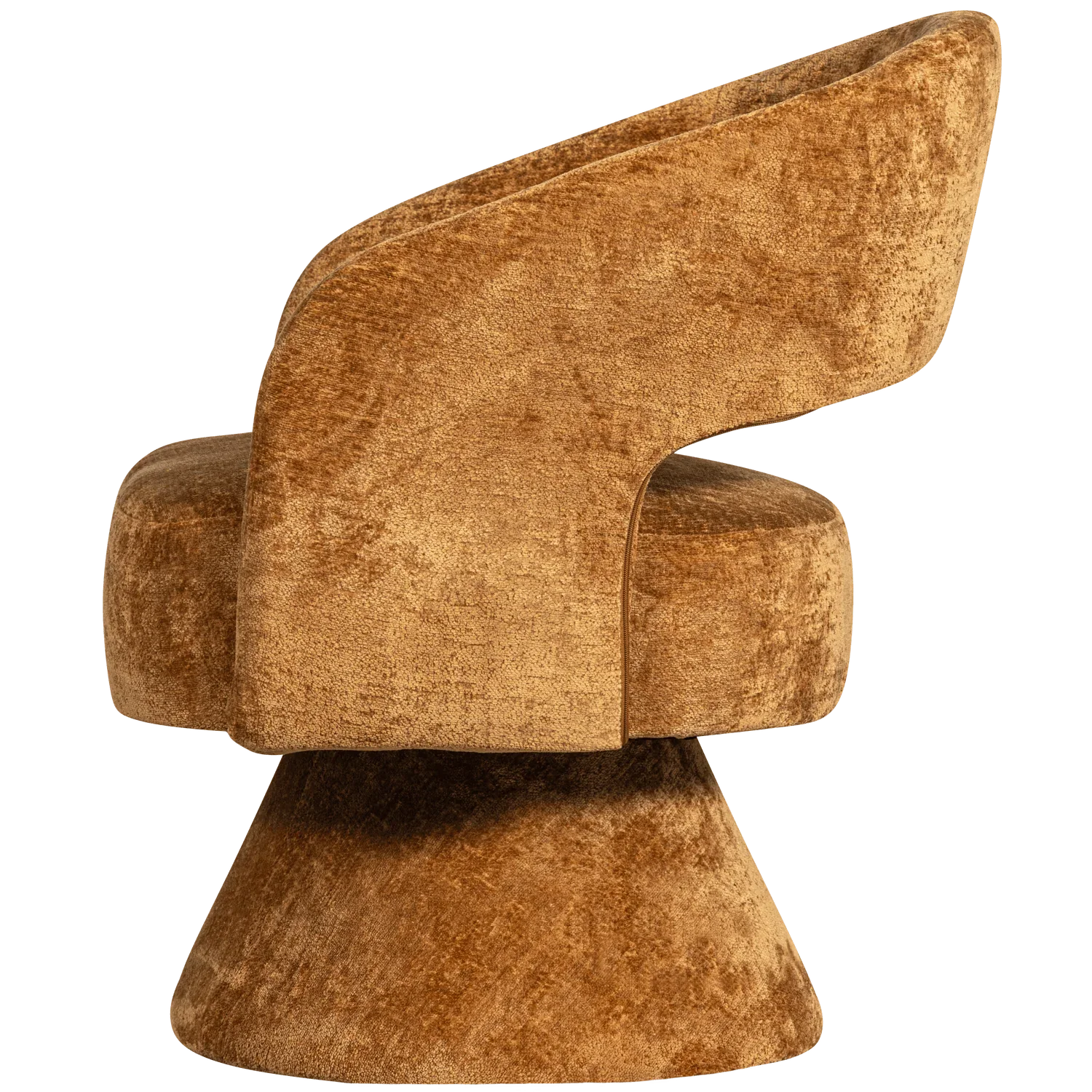 EBBA SWIVEL ARMCHAIR CHENILLE TERRA